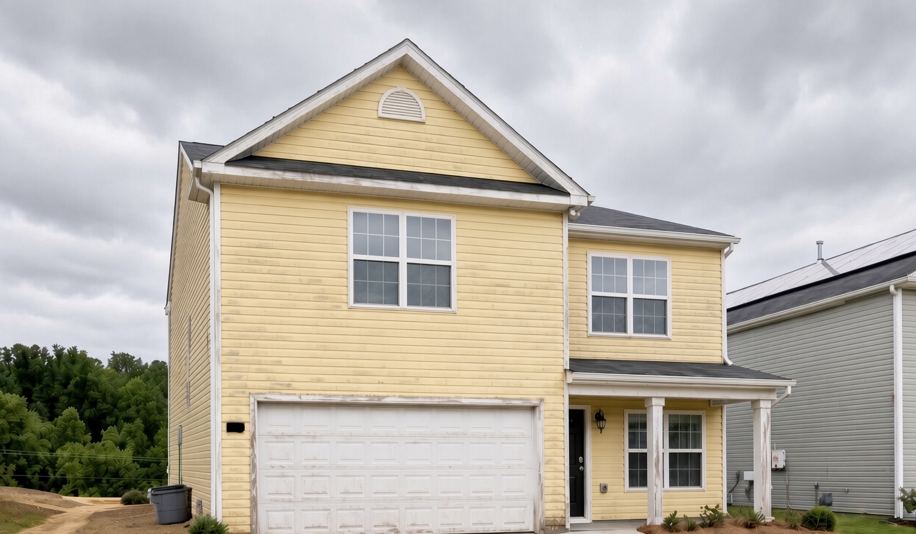 Faded Siding to Modern Warm Neutral before painting